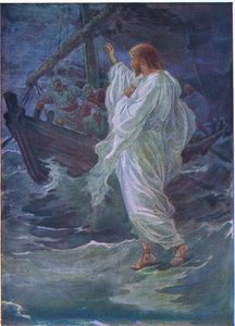 Christ walking on the sea by Arthur Twidle